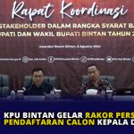 KPU Bintan Gelar Rakor Persyaratan Pendaftaran Calon Kepala Daerah