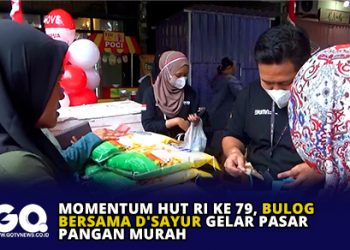 Momentum HUT RI ke 79, Bulog Bersama D'Sayur Gelar Pasar Pangan Murah