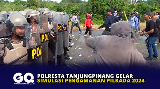 Polresta Tanjungpinang Gelar Simulasi Pengamanan Pilkada 2024