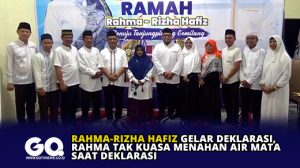 Rahma-Rizha Hafiz Gelar Deklarasi, Rahma Tak Kuasa Menahan Air Mata Saat Deklarasi