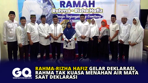 Rahma-Rizha Hafiz Gelar Deklarasi, Rahma Tak Kuasa Menahan Air Mata Saat Deklarasi