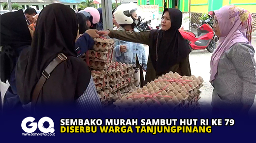GOTVNEWS, Tanjungpinang - Menyambut HUT RI ke 79, Pemko Tanjungpinang menggelar Gerakan Pangan Murah,di Halaman Masjid Miftahul Falah, Jalan Ganet, Kota Tanjungpinang.