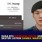 Suga BTS Diperiksa Polisi Usai Naik Skuter Listrik Sambil Mabuk