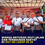 Warga Antusias Ikuti Jalan Santai dan Permainan Rakyat di HUT Sei Lekop ke 20