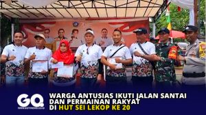 Warga Antusias Ikuti Jalan Santai dan Permainan Rakyat di HUT Sei Lekop ke 20