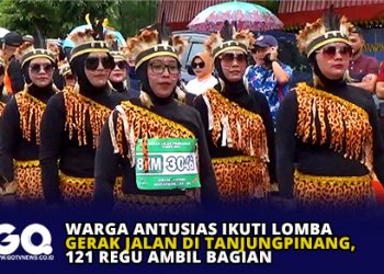 Warga Antusias Ikuti Lomba Gerak Jalan di Tanjungpinang, 121 Regu Ambil Bagian