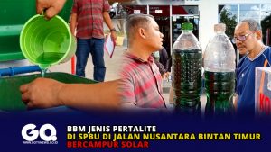 BBM Jenis Pertalite di SPBU di Jalan Nusantara Bintan Timur Bercampur Solar
