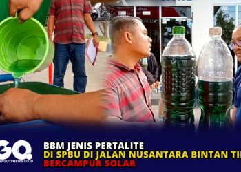 BBM Jenis Pertalite di SPBU di Jalan Nusantara Bintan Timur Bercampur Solar