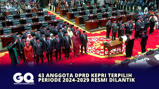 43 Anggota DPRD Kepri Terpilih Periode 2024-2029 Resmi Dilantik