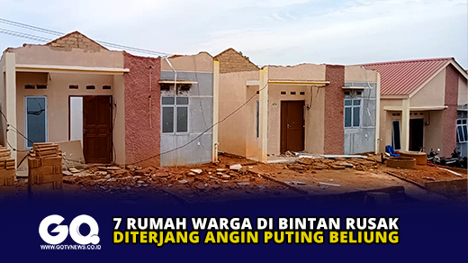 7 Rumah Warga di Bintan Rusak Diterjang Angin Puting Beliung
