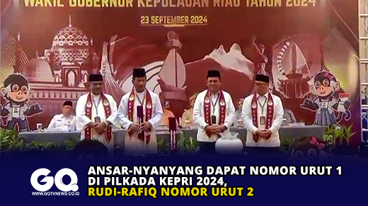 Ansar-Nyanyang Dapat Nomor Urut 1 di Pilkada Kepri 2024, Rudi-Rafiq Nomor Urut 2