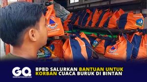 BPBD Salurkan Bantuan Untuk Korban Cuaca Buruk di Bintan