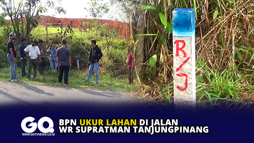 BPN Ukur Lahan di Jalan WR Supratman Tanjungpinang
