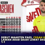 Debut Maarten Paes, Cegah Kekalahan Lawan Arab Saudi Lewat Skor Imbang 1-1