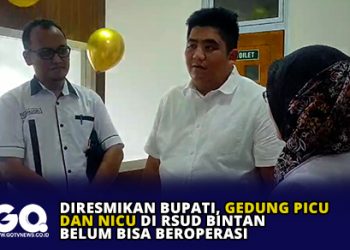 Diresmikan Bupati, Gedung PICU dan NICU di RSUD Bintan Belum Bisa Beroperasi