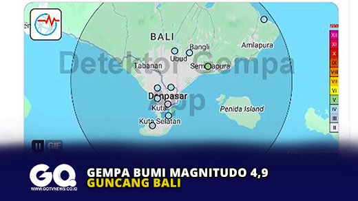 Gempa Bumi Magnitudo 4,9 Guncang Bali