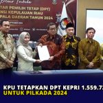 KPU Tetapkan DPT Kepri 1.559.727 Pemilih untuk Pilkada 2024