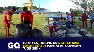 KSOP Tanjungpinang Gelar Aksi Bersih-Bersih Pantai di Kawasan Tugu Sirih