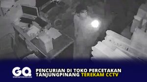 Pencurian di Toko Percetakan Tanjungpinang Terekam CCTV