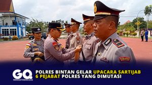 Polres Bintan Gelar Upacara Sartijab 6 Pejabat Polres yang Dimutasi
