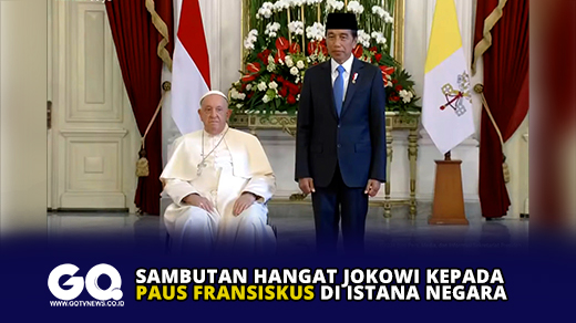 Sambutan Hangat Jokowi Kepada Paus Fransiskus di Istana Negara