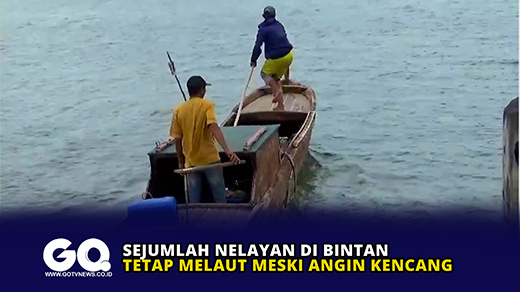 Sejumlah Nelayan di Bintan Tetap Melaut Meski Angin Kencang