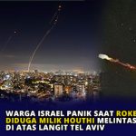 Warga Israel Panik saat Roket Diduga Milik Houthi Melintas di Atas Langit Tel Aviv