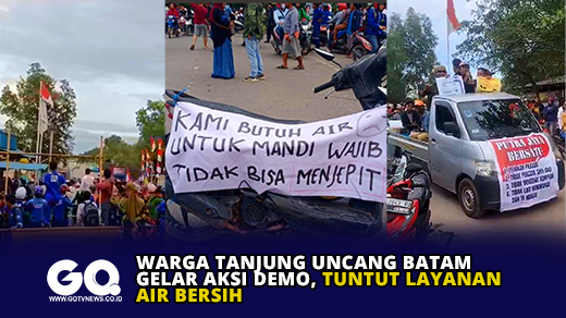 Warga Tanjung Uncang Batam Gelar Aksi Demo, Tuntut Layanan Air Bersih