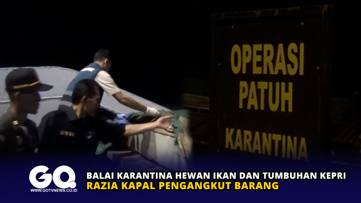 alai Karantina Hewan Ikan dan Tumbuhan Kepri Razia Kapal Pengangkut Barang.