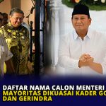 Daftar Nama Calon Menteri Prabowo, Mayoritas Dikuasai Kader Golkar dan Gerindra