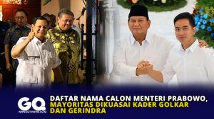 Daftar Nama Calon Menteri Prabowo, Mayoritas Dikuasai Kader Golkar dan Gerindra