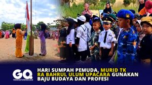 Hari Sumpah Pemuda, Murid TK RA Bahrul Ulum Upacara Gunakan Baju Budaya dan Profesi
