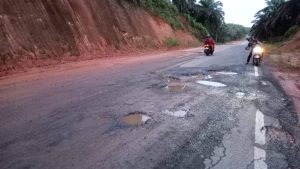 Jalan Rusak di Lintas Timur Bintan Tak Kunjung Dibenahi