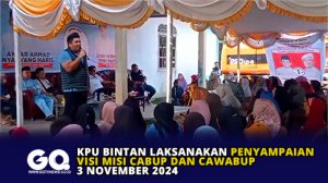 KPU Bintan Laksanakan Penyampaian Visi Misi Cabup dan Cawagub 3 November 2024