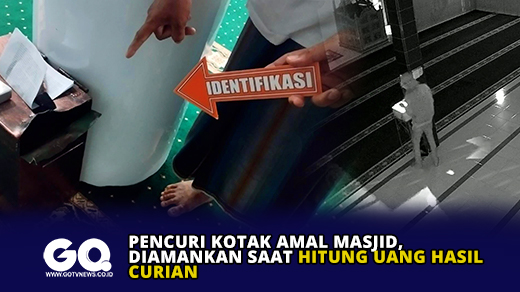 Pencuri Kotak Amal Masjid, Diamankan Saat Hitung Uang Hasil Curian