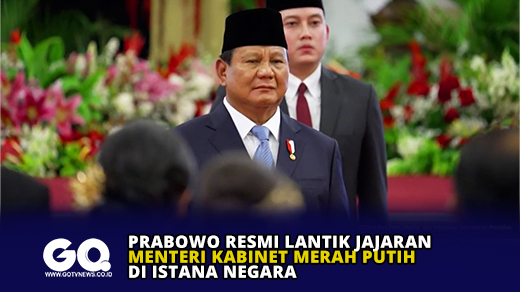 Prabowo Resmi Lantik Jajaran Menteri Kabinet Merah Putih di Istana Negara