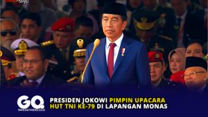 Presiden Jokowi Pimpin Upacara HUT TNI ke-79 di Lapangan Monas