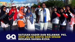 Ratusan Kader dan Relawan PKS, Ikuti Jalan Santai dan Senam Bersama Rahma-Rizha