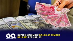 Rupiah Melemah! Dolar AS Tembus Rp15.685 per Hari Ini