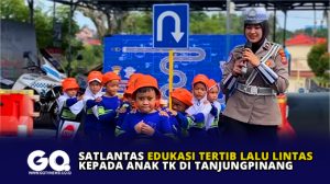 Satlantas Beri Edukasi Tertib Lalu Lintas Kepada Anak TK di Tanjungpinang