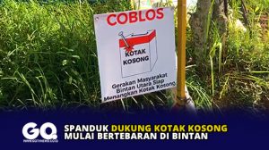 Spanduk Dukung Kotak Kosong Mulai Bertebaran di Bintan