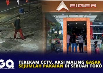 Terekam CCTV, Aksi Maling Gasak Sejumlah Pakaian di Sebuah Toko