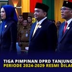 Tiga Pimpinan DPRD Tanjungpinang Periode 2024-2029 Resmi Dilantik