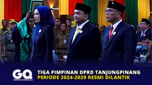 Tiga Pimpinan DPRD Tanjungpinang Periode 2024-2029 Resmi Dilantik