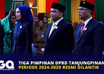 Tiga Pimpinan DPRD Tanjungpinang Periode 2024-2029 Resmi Dilantik