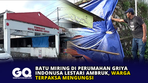 Batu Miring di Griya Perumahan Indonusa Lestari Ambruk, Warga Terpaksa Mengungsi