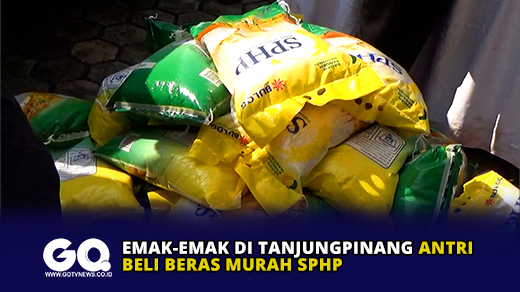 Emak-Emak di Tanjungpinang Antri Beli Beras Murah SPHP