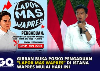Gibran Buka Posko Pengaduan “Lapor Mas Wapres” di Istana Wapres Mulai Hari Ini