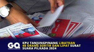 KPU Tanjungpinang Libatkan 48 Orang Sortir dan Lipat Surat Suara Pilkada 2024