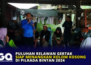 Puluhan Relawan Gertak Siap Menangkan Kolom Kosong di Pilkada Bintan 2024